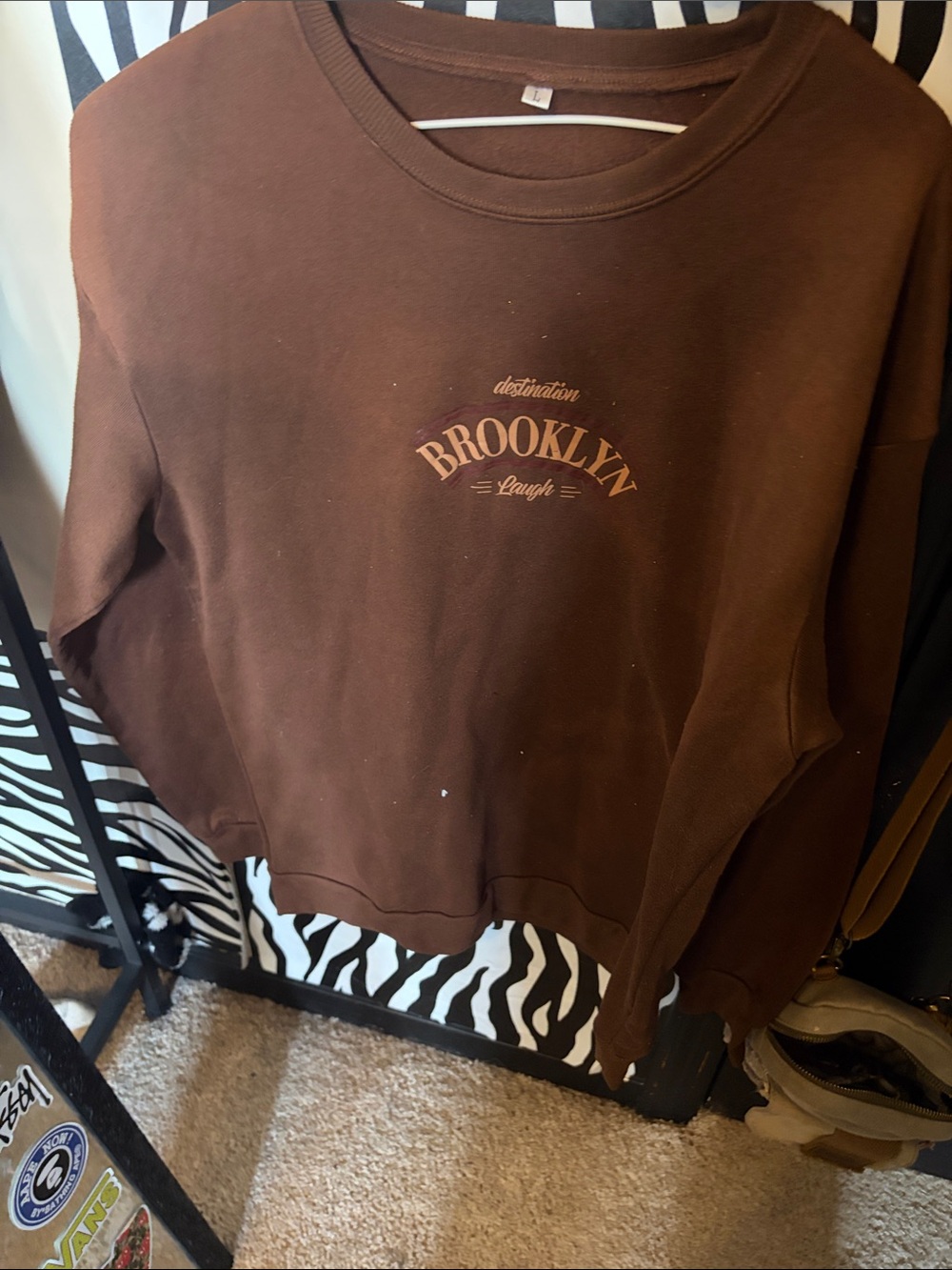 Aeropostale Brown 'Brooklyn' Graphic Sweatshirt